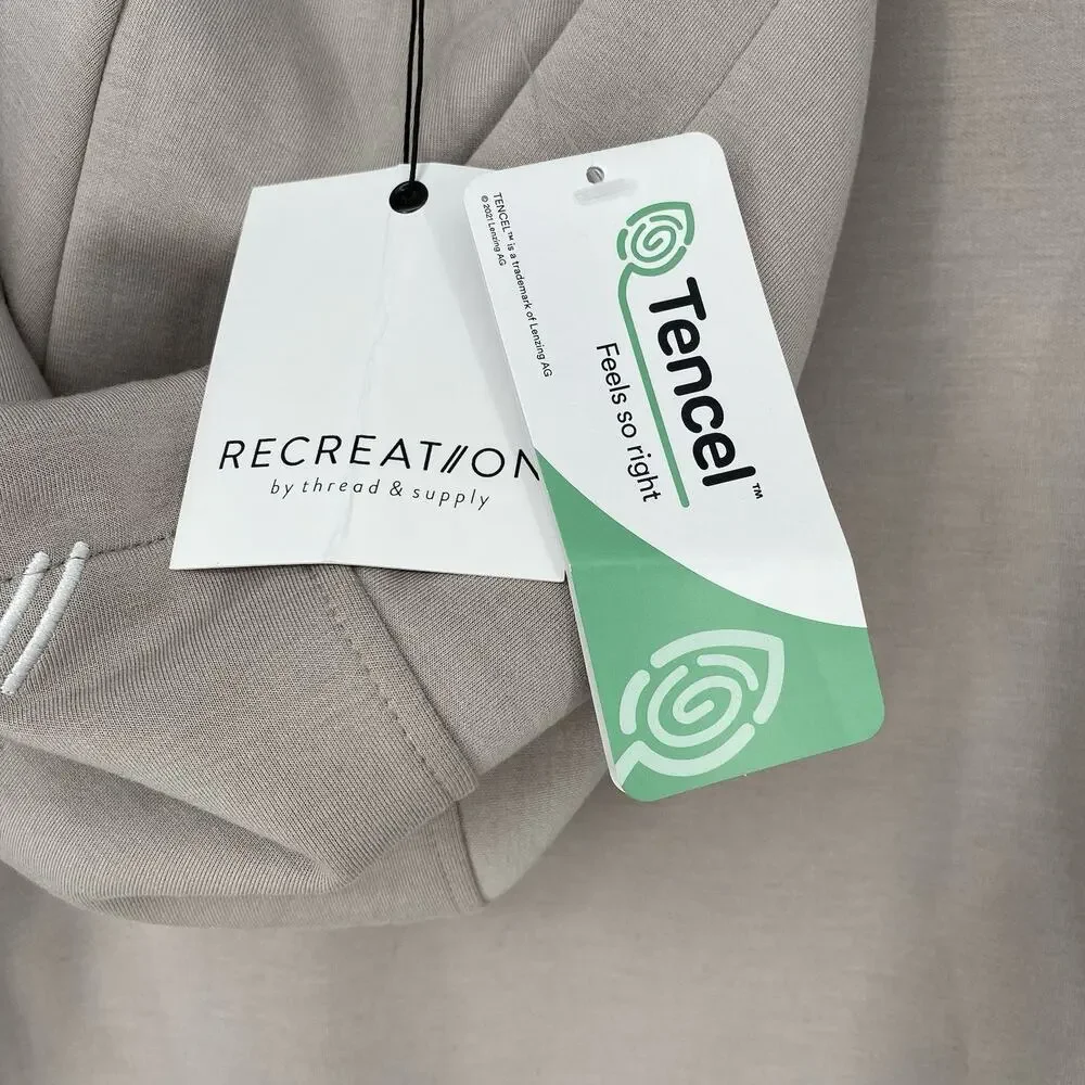 Recreation by Thread & Supply Beige Zip Hoodie Women's Small NWT - Picture 2 of 8